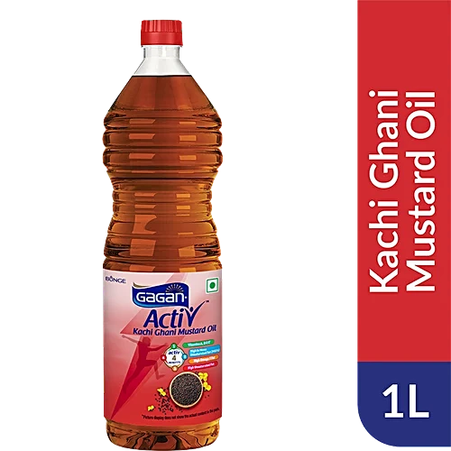 Gagan Active Kachi Ghani Mustard Oil - गगन एक्टिव कच्ची घानी सरसों तेल